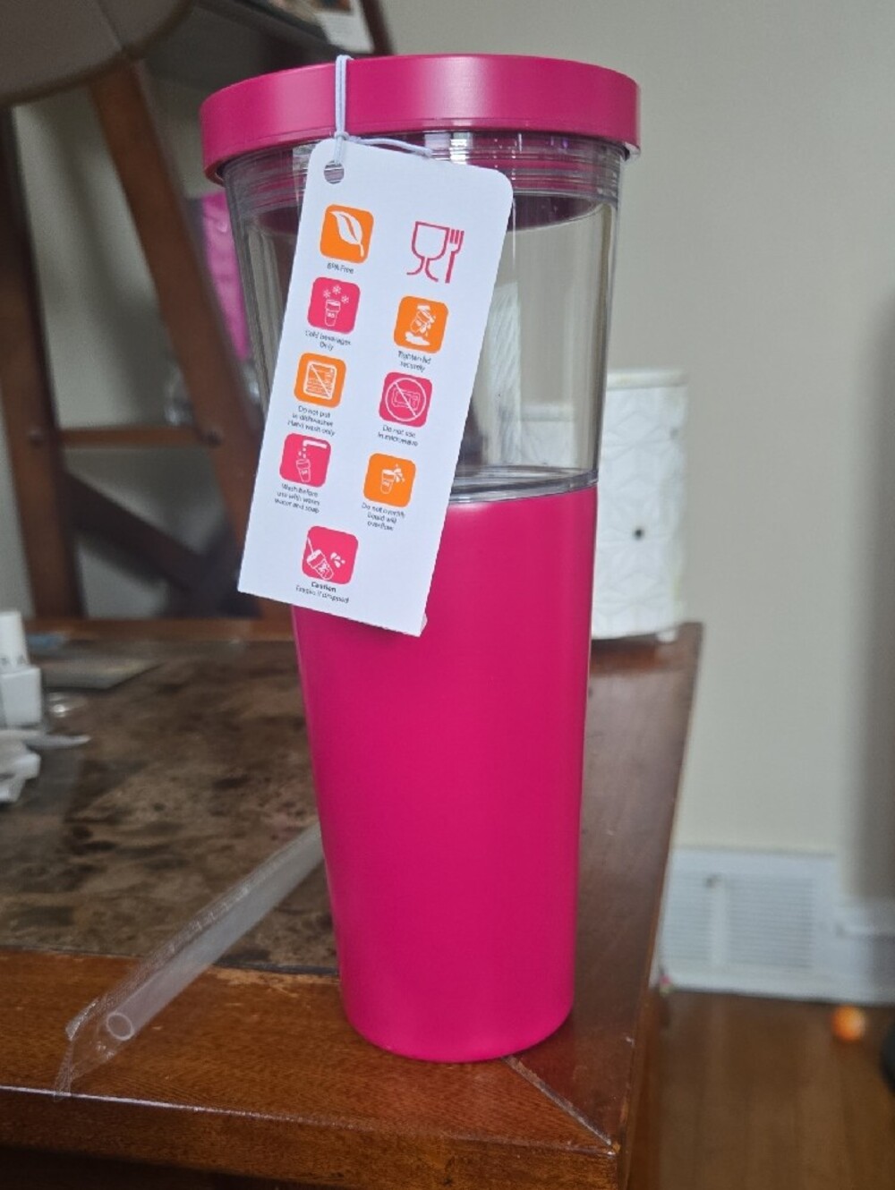 Dunkin Pink Double-Wall Travel Tumbler - Picture 2 of 2